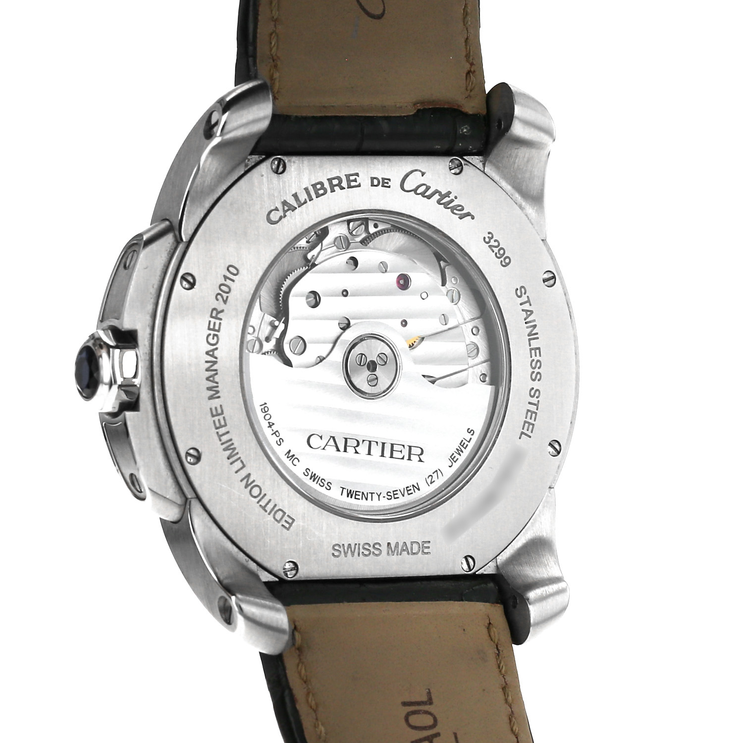 Cartier Calibre De Cartier Edition Limited Manager 2010 in stainless steel Ref: Cartier - 3299  Circa 2010 - Detail D3