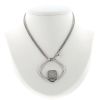 Fred Pain de Sucre long necklace in white gold and diamonds - 360 thumbnail