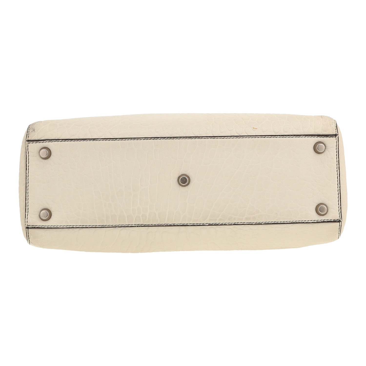 Dior  Diorissimo handbag  in white buffalo leather - Detail D1