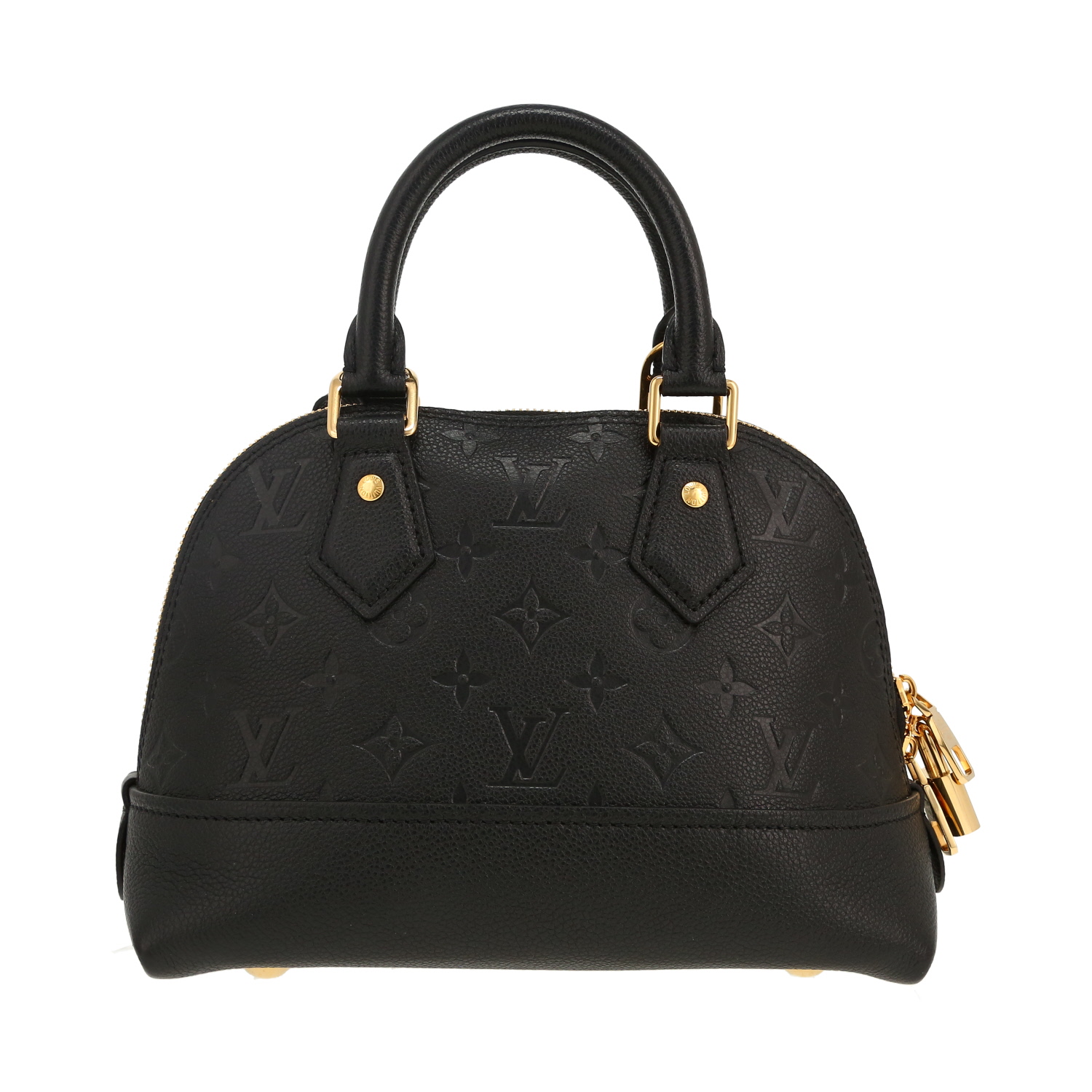 Louis Vuitton  Néo Alma BB shoulder bag  in black empreinte monogram leather - Detail D4