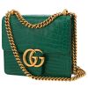 Bolso bandolera Gucci  GG Marmont mini  en cocodrilo verde - 00pp thumbnail