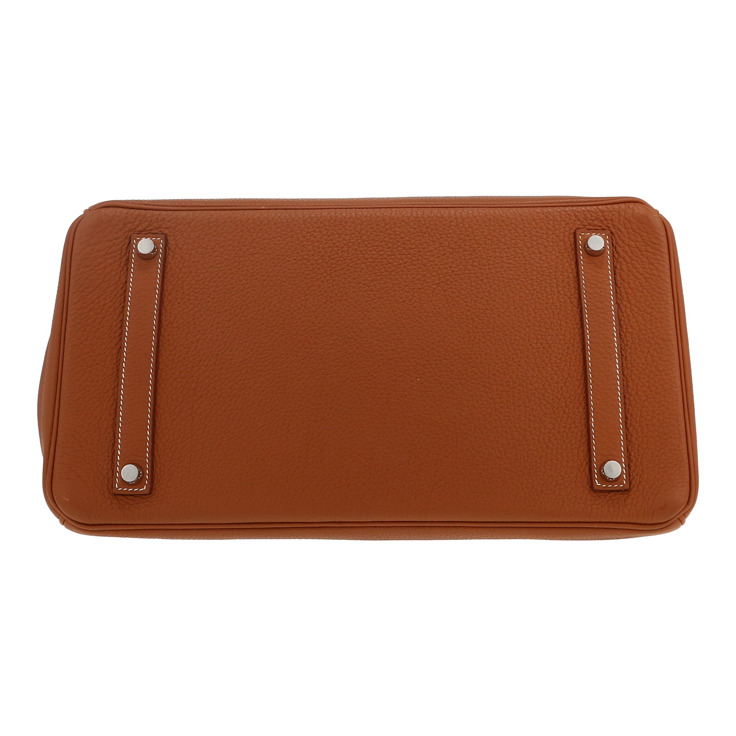 Bolso de mano Hermès  Birkin 35 cm en cuero togo color oro - Detail D1