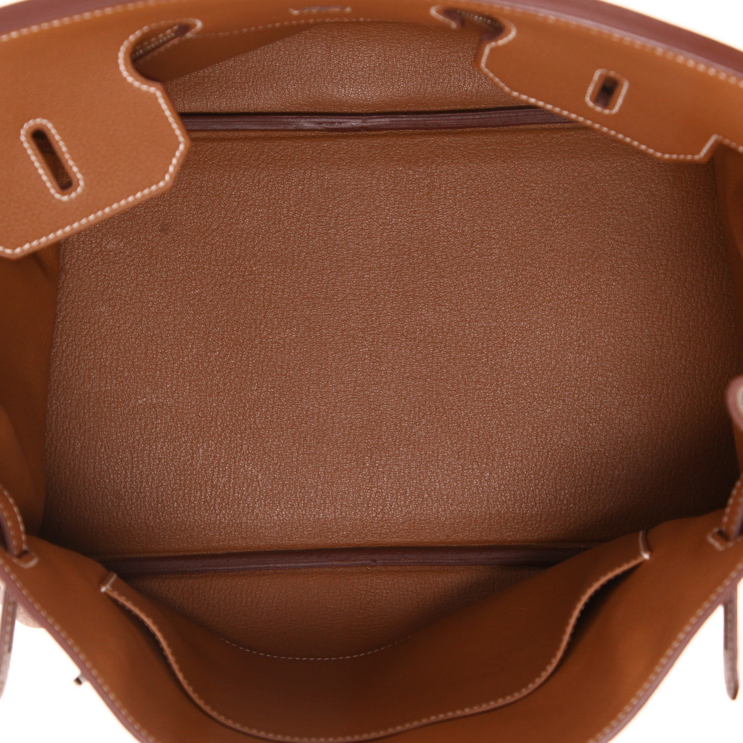Bolso de mano Hermès  Birkin 35 cm en cuero togo color oro - Detail D3
