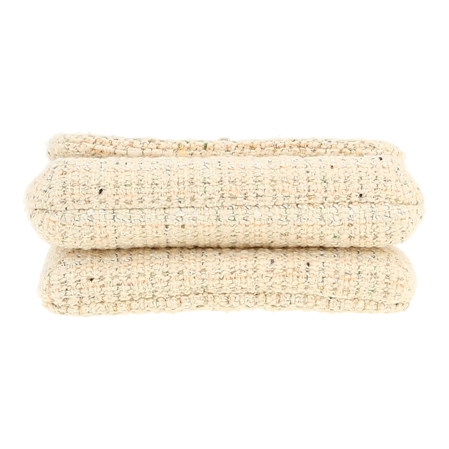 Chanel  Knock on Wood shoulder bag  in ecru tweed - Detail D1