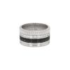 Bague Boucheron Quatre Black Edition grand modèle en or blanc, diamants et PVD noir - 00pp thumbnail