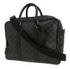 Borsa portadocumenti Louis Vuitton   in tela a scacchi grigia e pelle nera - 00pp thumbnail