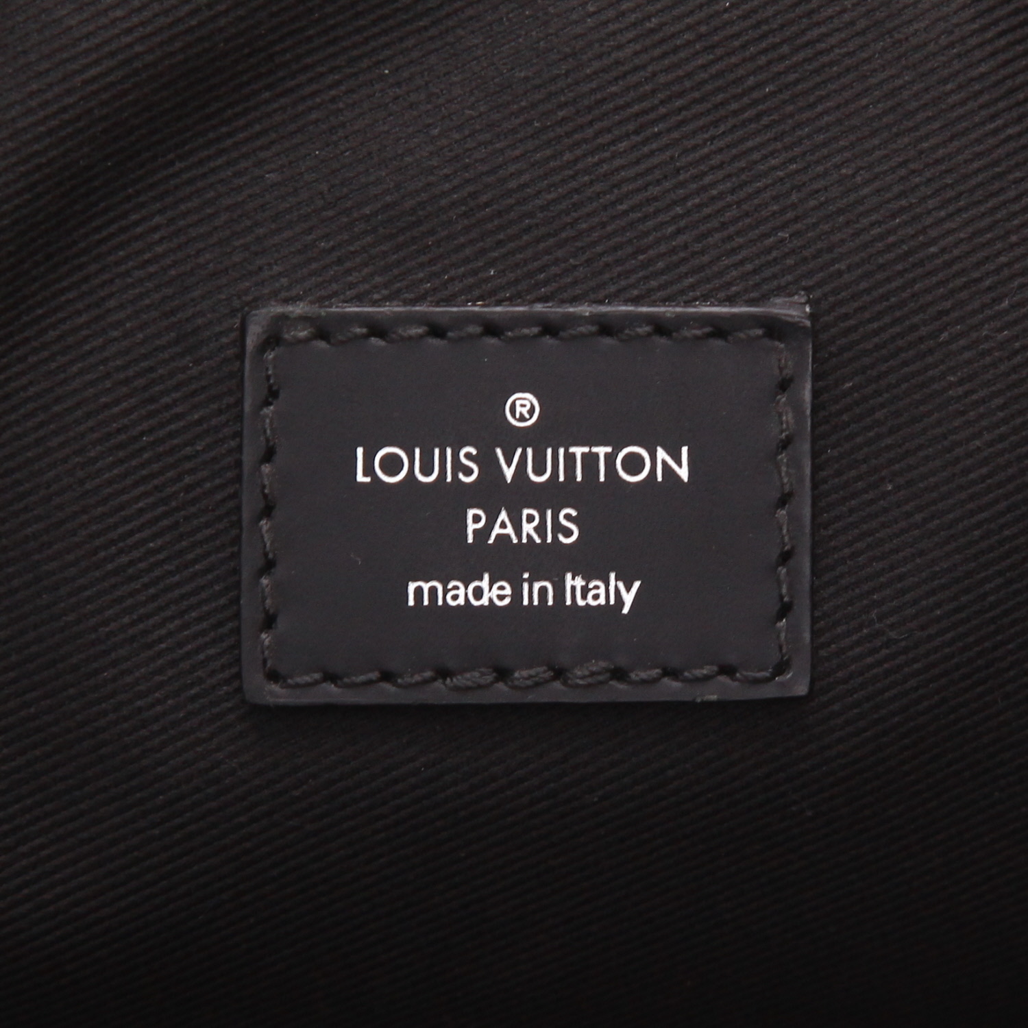 Louis Vuitton   briefcase  in grey damier canvas  and black leather - Detail D2