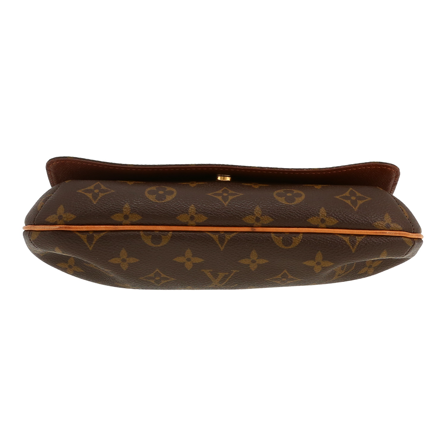 Louis Vuitton  Musette Tango shoulder bag  in brown monogram canvas  and natural leather - Detail D1
