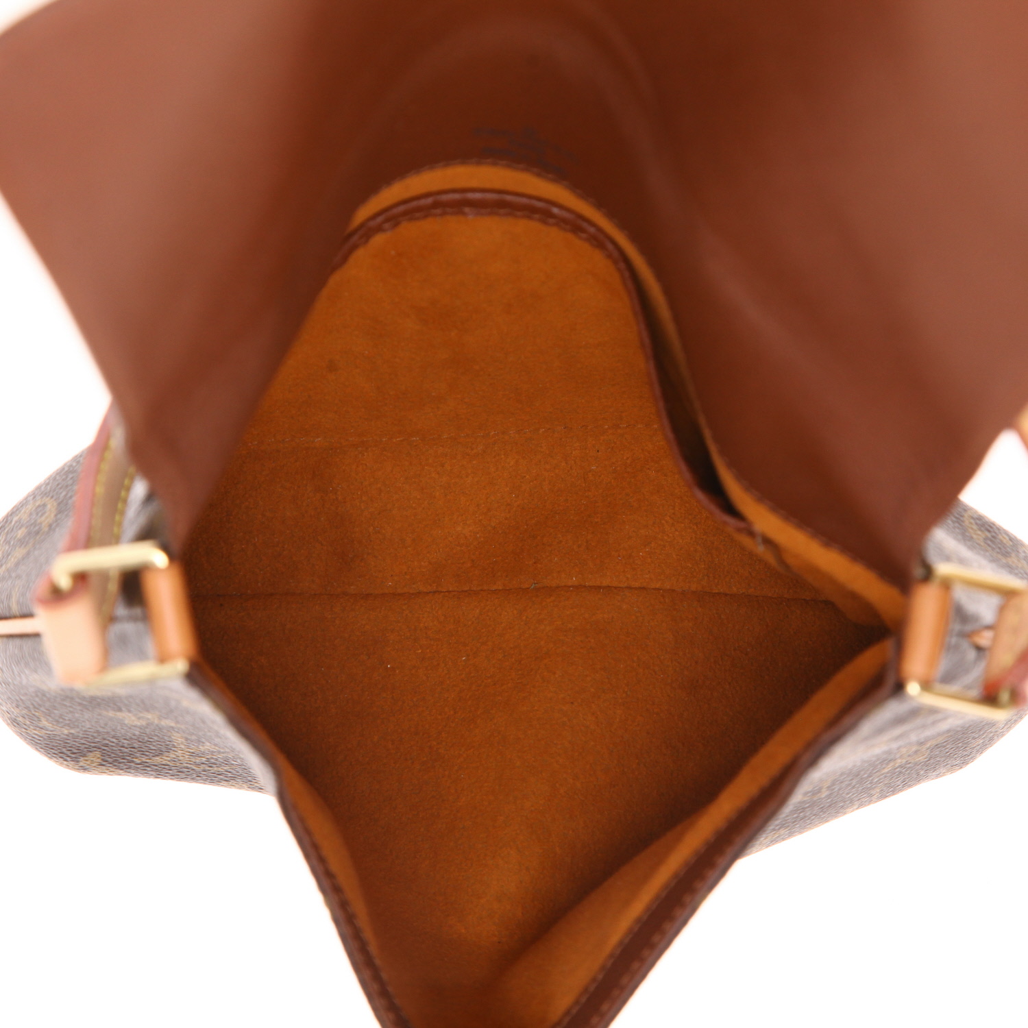 Louis Vuitton  Musette Tango shoulder bag  in brown monogram canvas  and natural leather - Detail D3