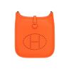 Bolso bandolera Hermès  Mini Evelyne en cuero taurillon clémence naranja - 360 thumbnail