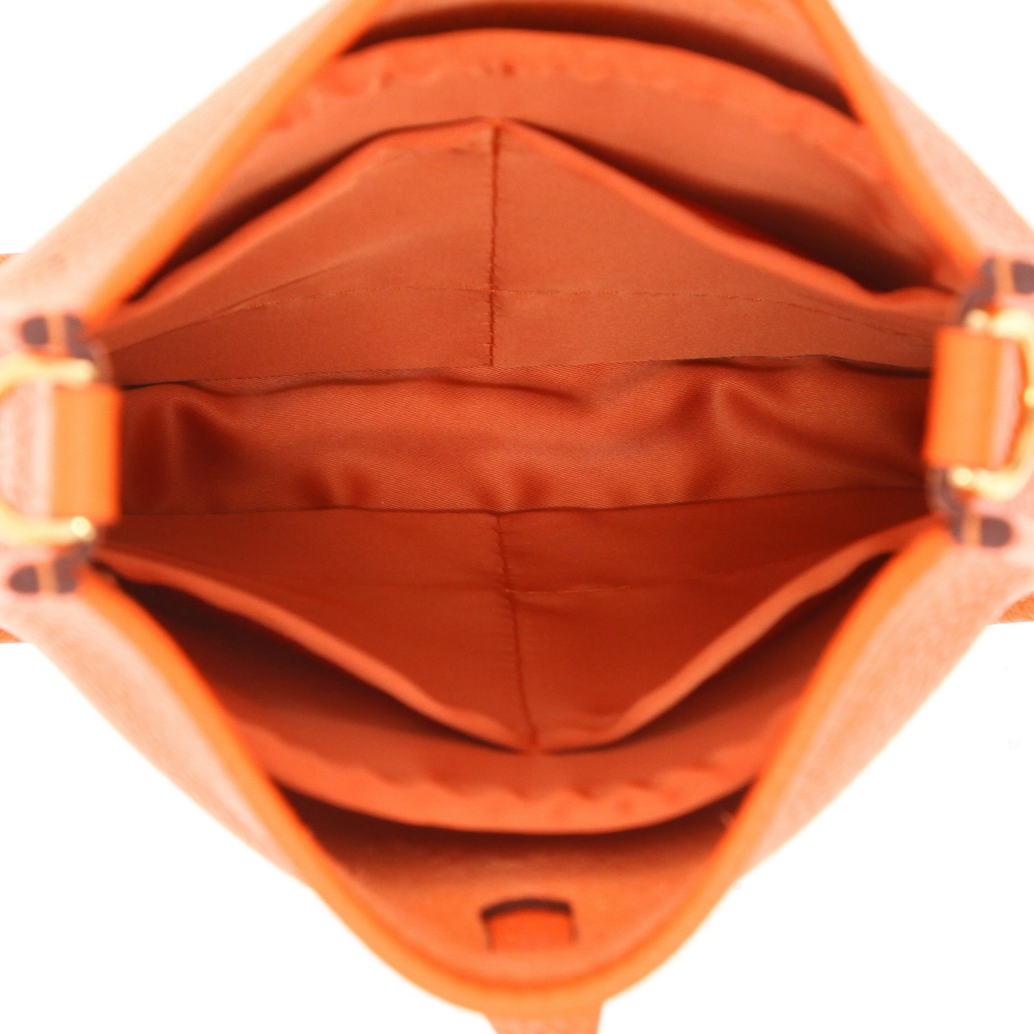Hermès  Evelyne 16 cm shoulder bag  in orange leather taurillon clémence - Detail D3