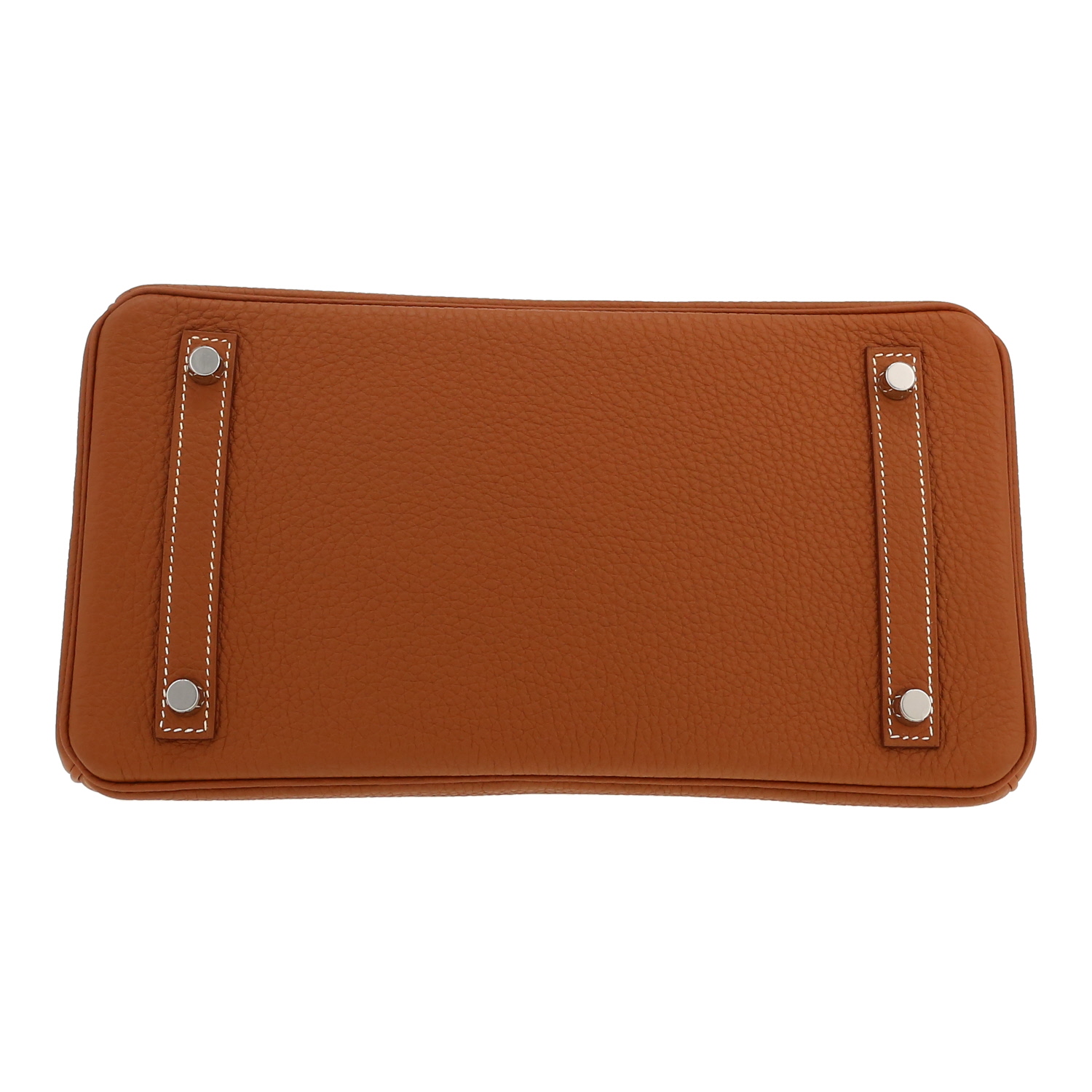 Bolso de mano Hermès  Birkin 30 cm en cuero togo color oro - Detail D1