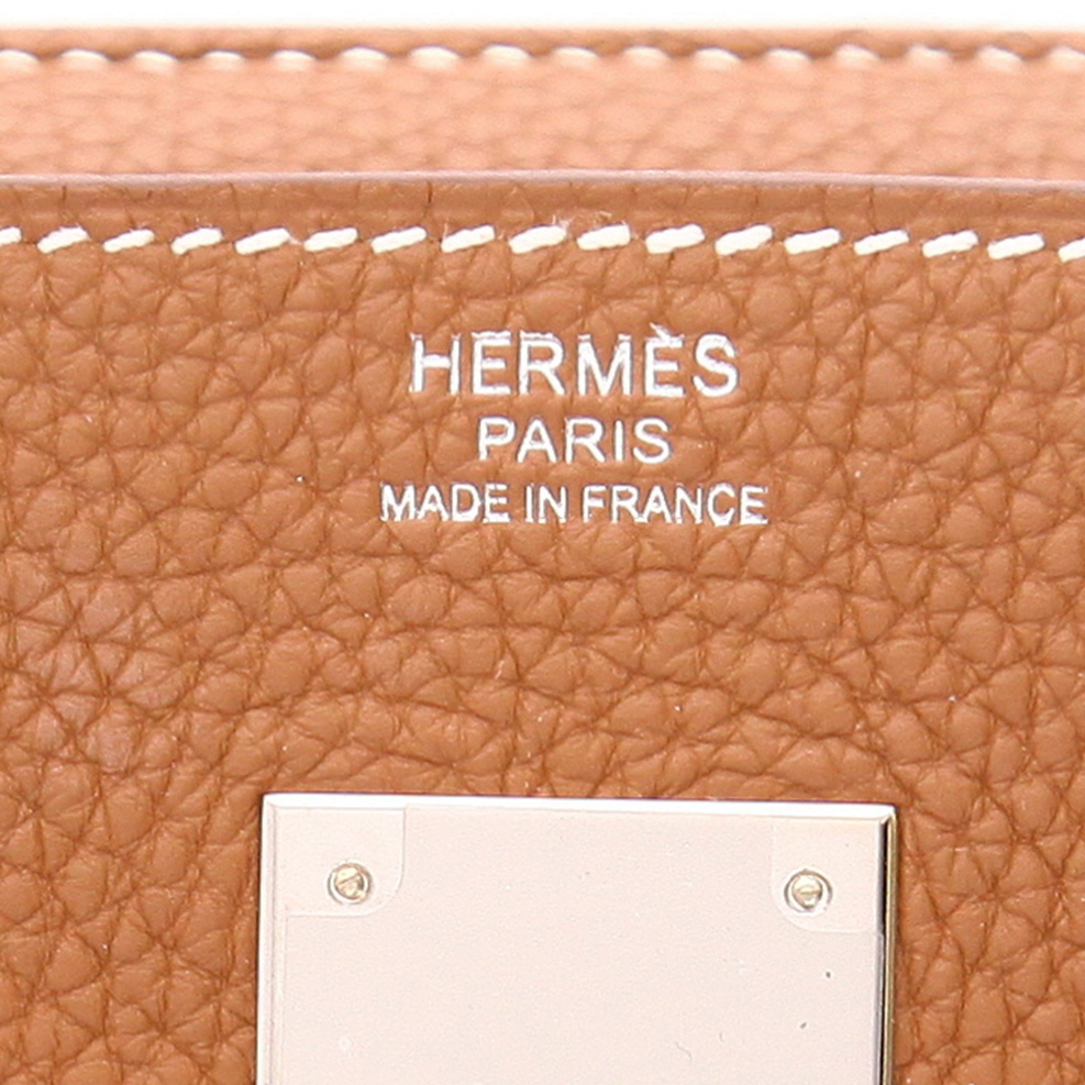 Borsa Hermès  Birkin 30 cm in pelle togo gold - Detail D2