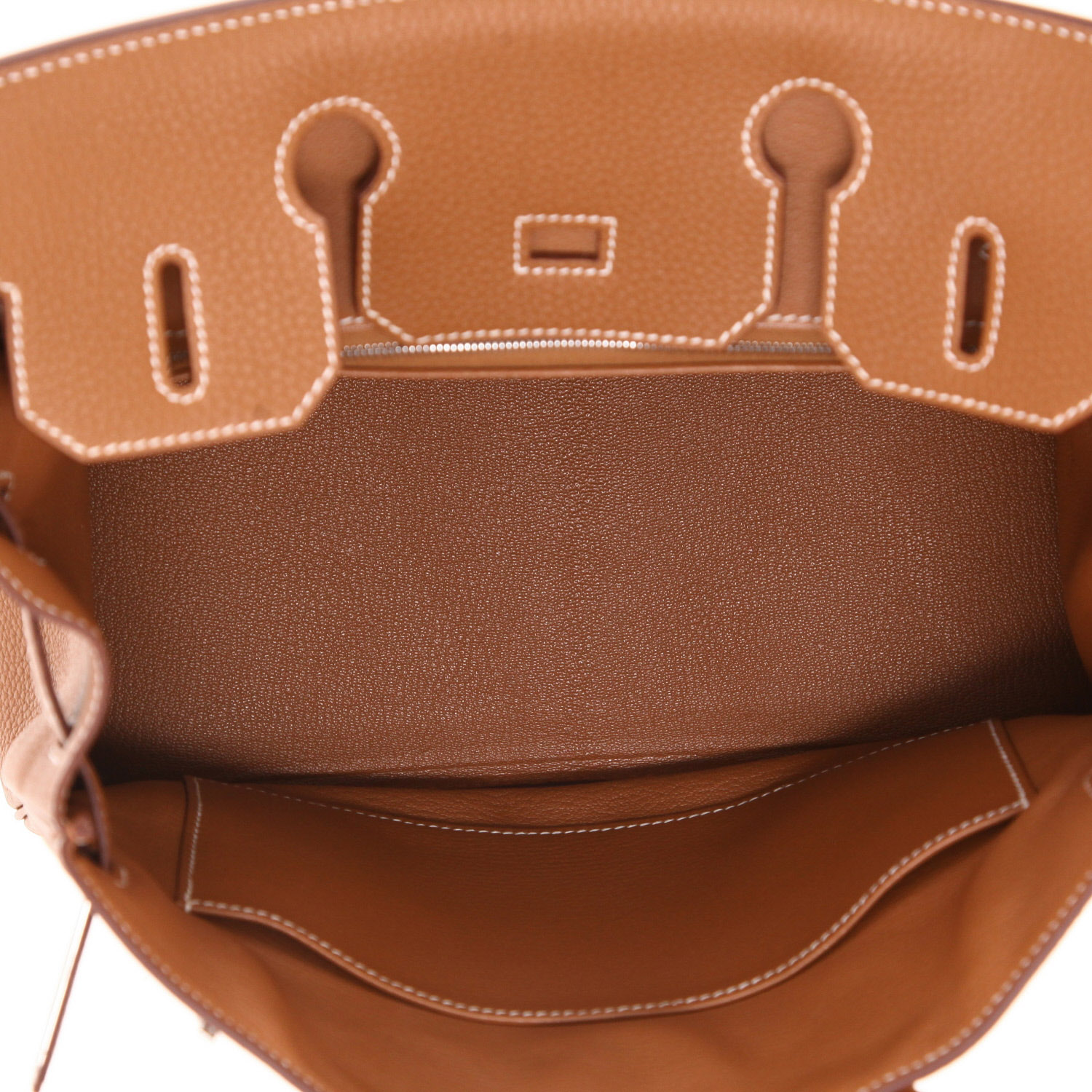 Hermès  Birkin 30 cm handbag  in gold togo leather - Detail D3