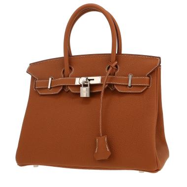 Sac à main Hermès  Birkin 30 cm en cuir togo gold