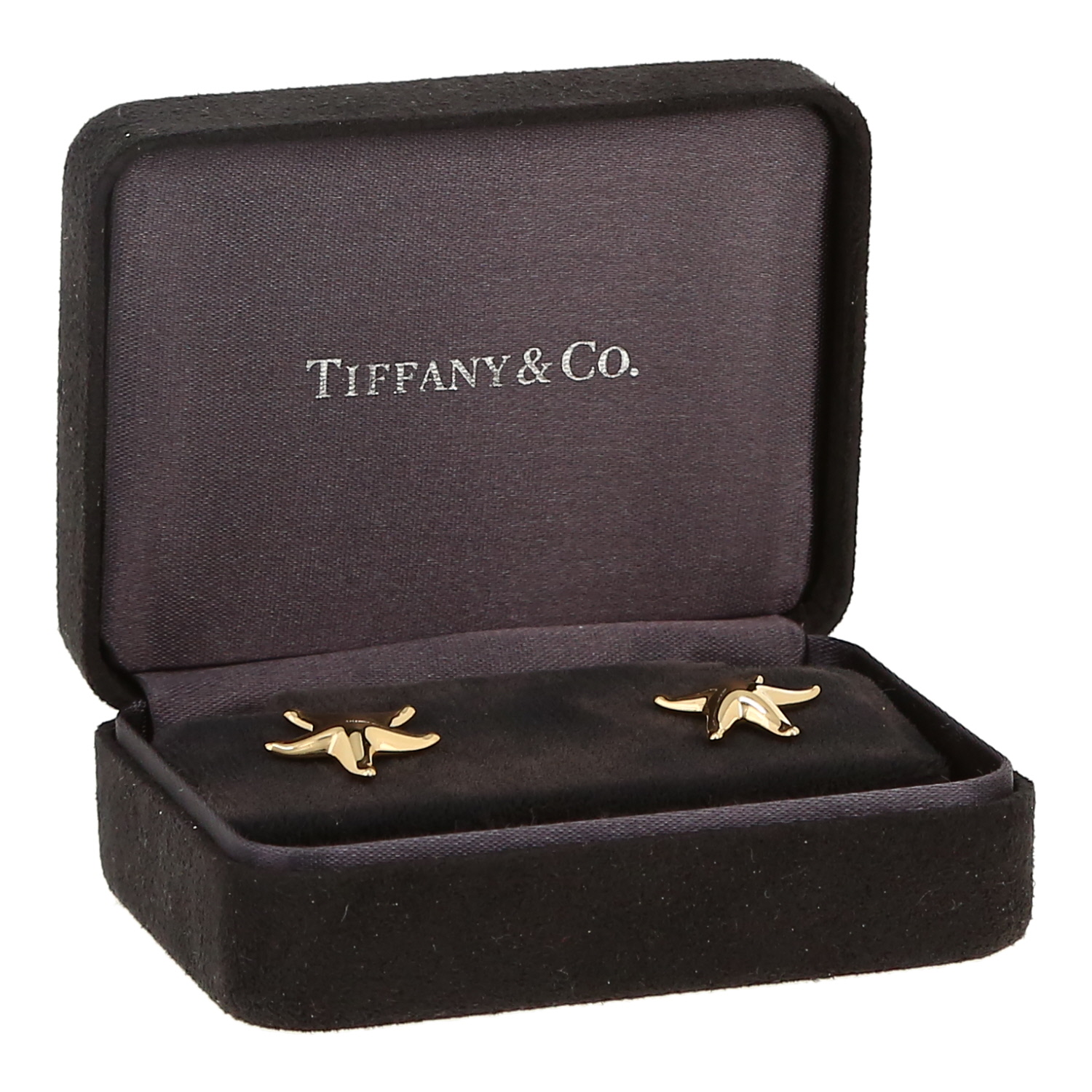 Paire de boucles d'oreilles Tiffany & Co Elsa Peretti en or jaune - Detail D2