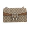 Bolso para llevar al hombro o en la mano Gucci  Dionysus en tejido "sûpreme GG" beige y ante marrón - 360 thumbnail