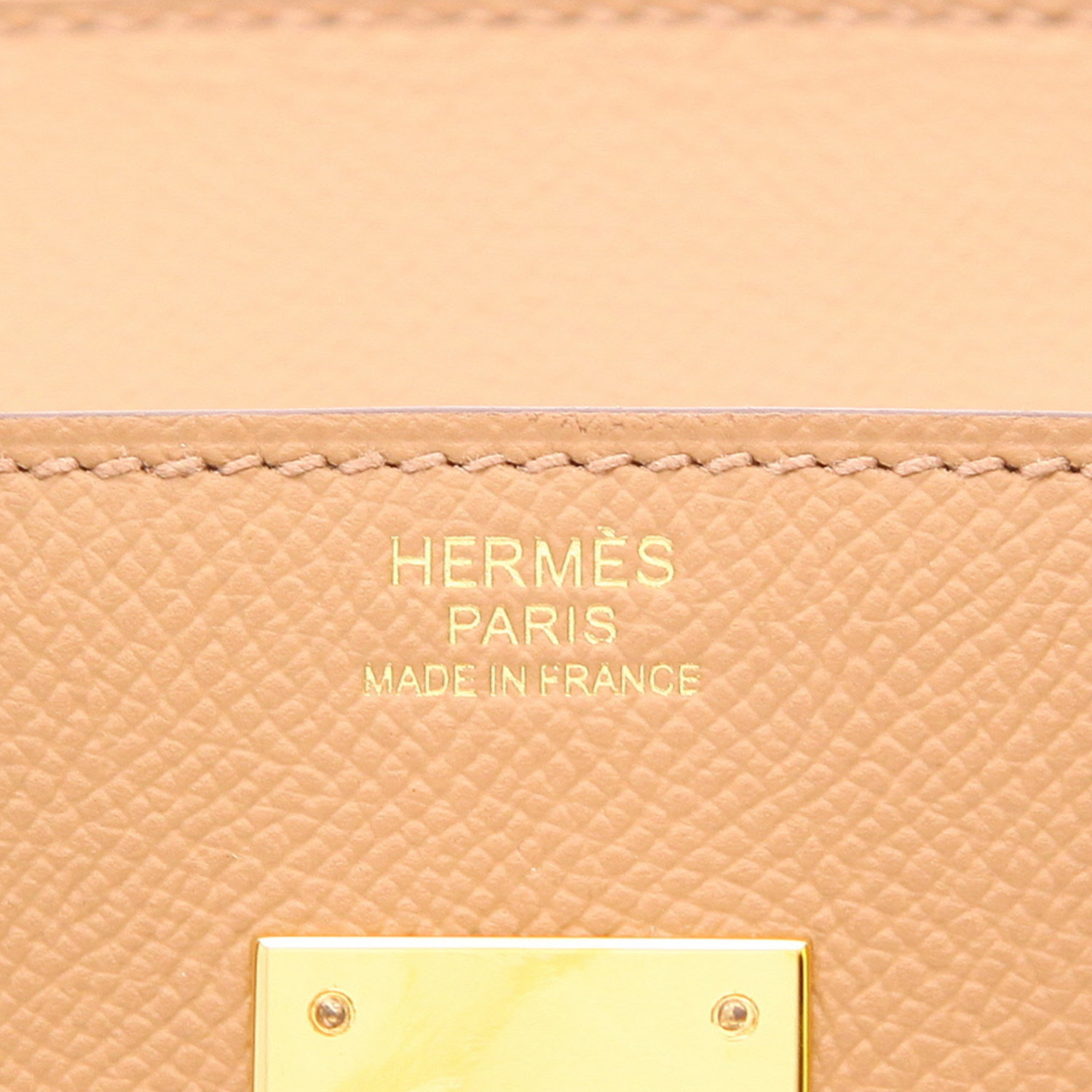 Bolso de mano Hermès  Birkin 30 cm en cuero epsom Biscuit - Detail D2