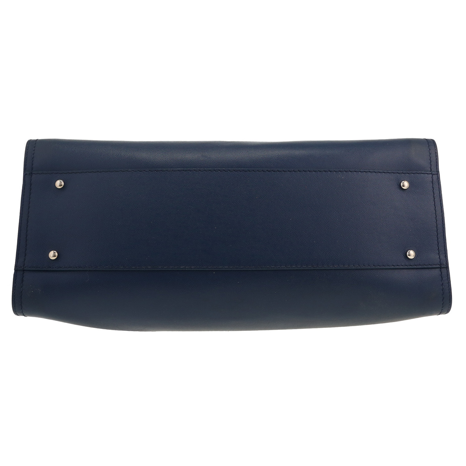 Chanel  Deauville shopping bag  in blue leather - Detail D1