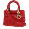 Borsa Dior  Lady Dior modello medio  in pelle cannage rossa - 00pp thumbnail