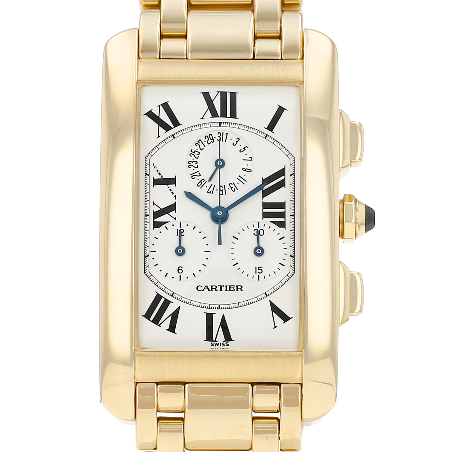 Reloj Cartier Tank Américaine de oro amarillo Ref: Cartier - 1730  Circa 2010