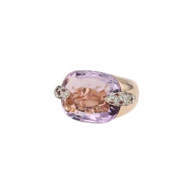Anello Pomellato Pin Up in oro rosa, ametista e diamanti