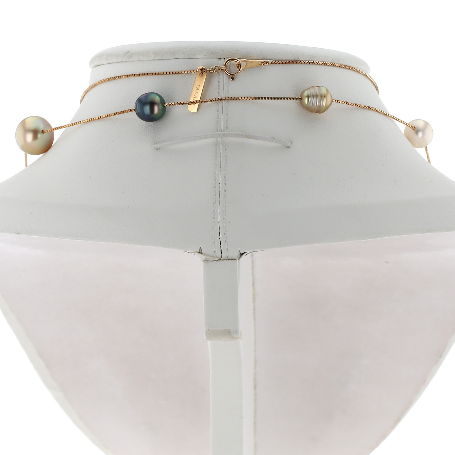 Tasaki  necklace in yellow gold and baroque cultured pearls - Detail D4