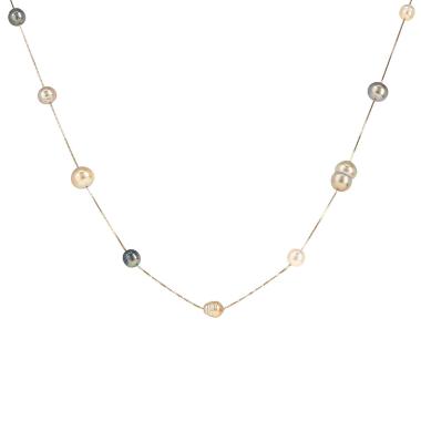 Collier Tasaki  en or jaune et perles de culture baroques