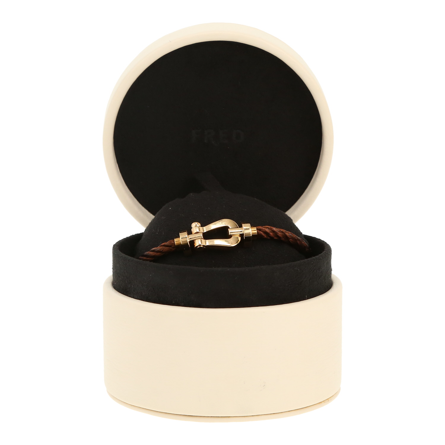 Fred Force 10 large model bracelet in yellow gold and stainless steel - Detail D2