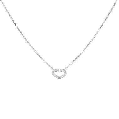 Colgante Cartier Coeur et Symbole de oro blanco y diamantes