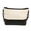 Chanel  Gabrielle  medium model  shoulder bag  in white and black quilted leather - Detail D4 thumbnail