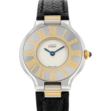 Montre Cartier Must 21 en plaqué or et acier Ref: Cartier - 125000P  Vers 2000