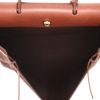 Hermès  Herbag bag worn on the shoulder or carried in the hand  in brown canvas  and black leather - Detail D3 thumbnail