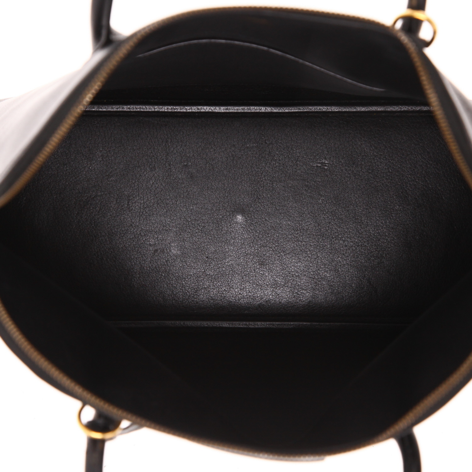 Sac à main Hermès Bolide 35 cm en cuir Swift noir - Detail D3