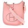 Borsa a tracolla Hermès  Mini Evelyne in pelle taurillon clemence Rose Sakura - 00pp thumbnail