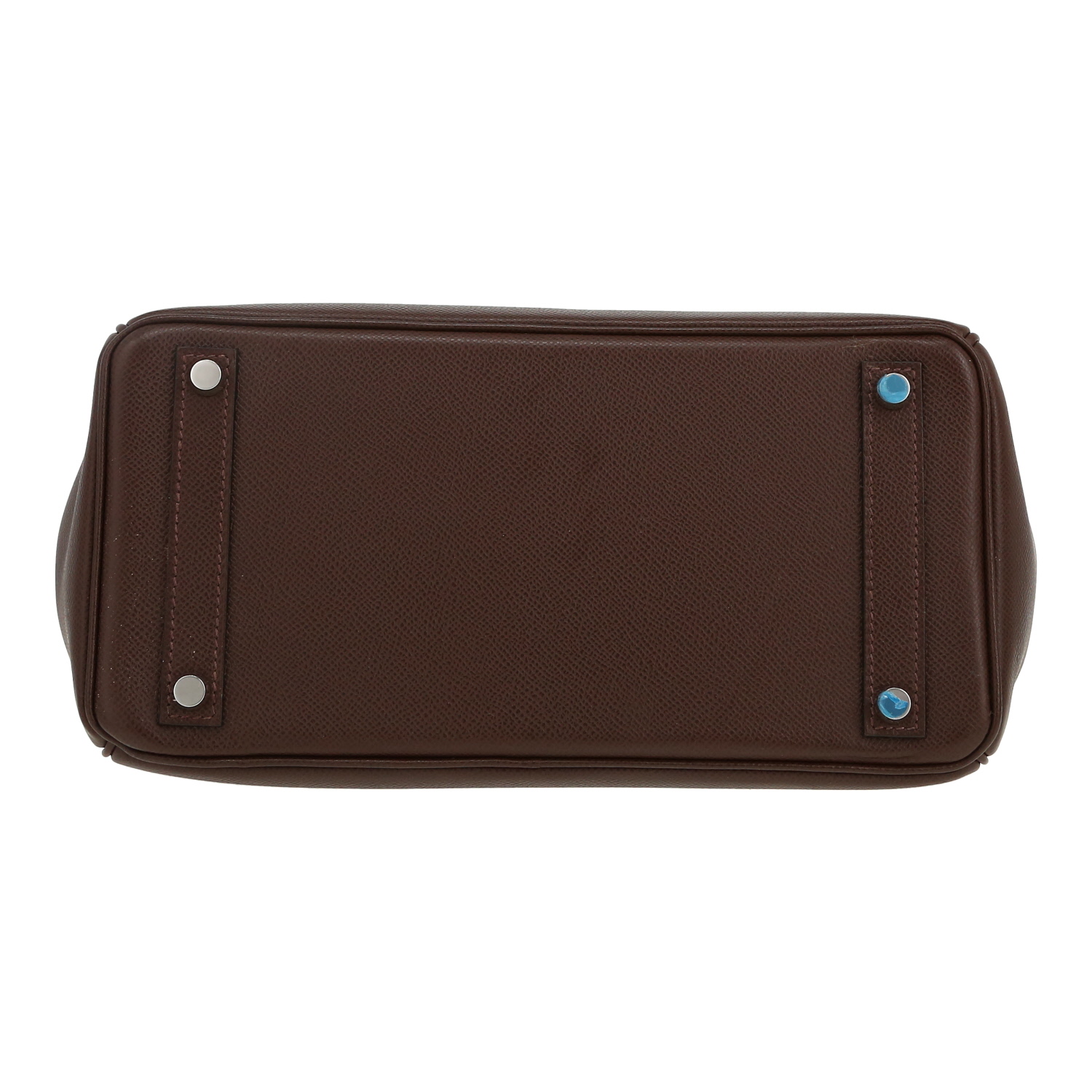 Borsa Hermès  Haut à Courroies in pelle Epsom marrone cioccolato - Detail D1