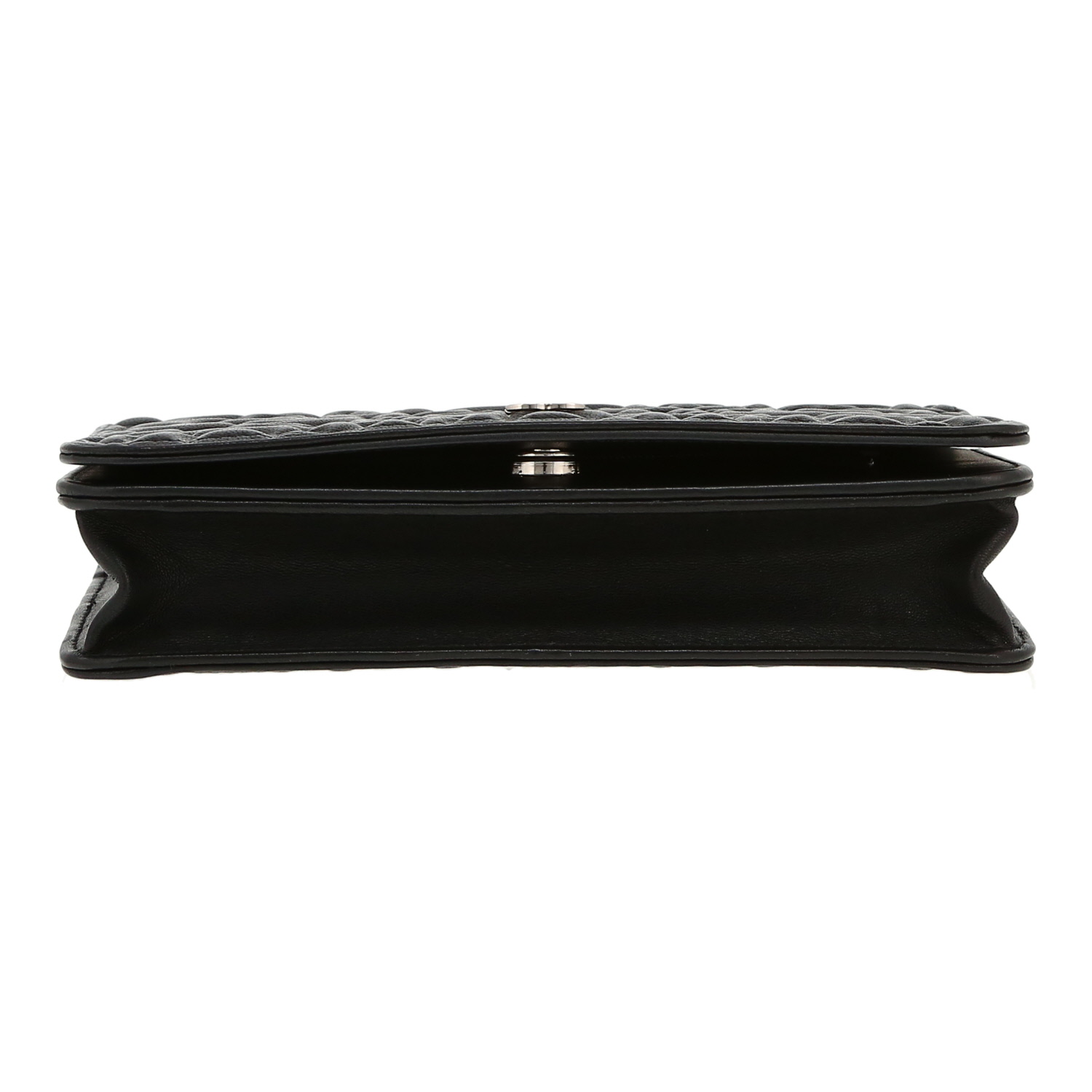 Borsa a tracolla Chanel Wallet on Chain in pelle trapuntata nera - Detail D1