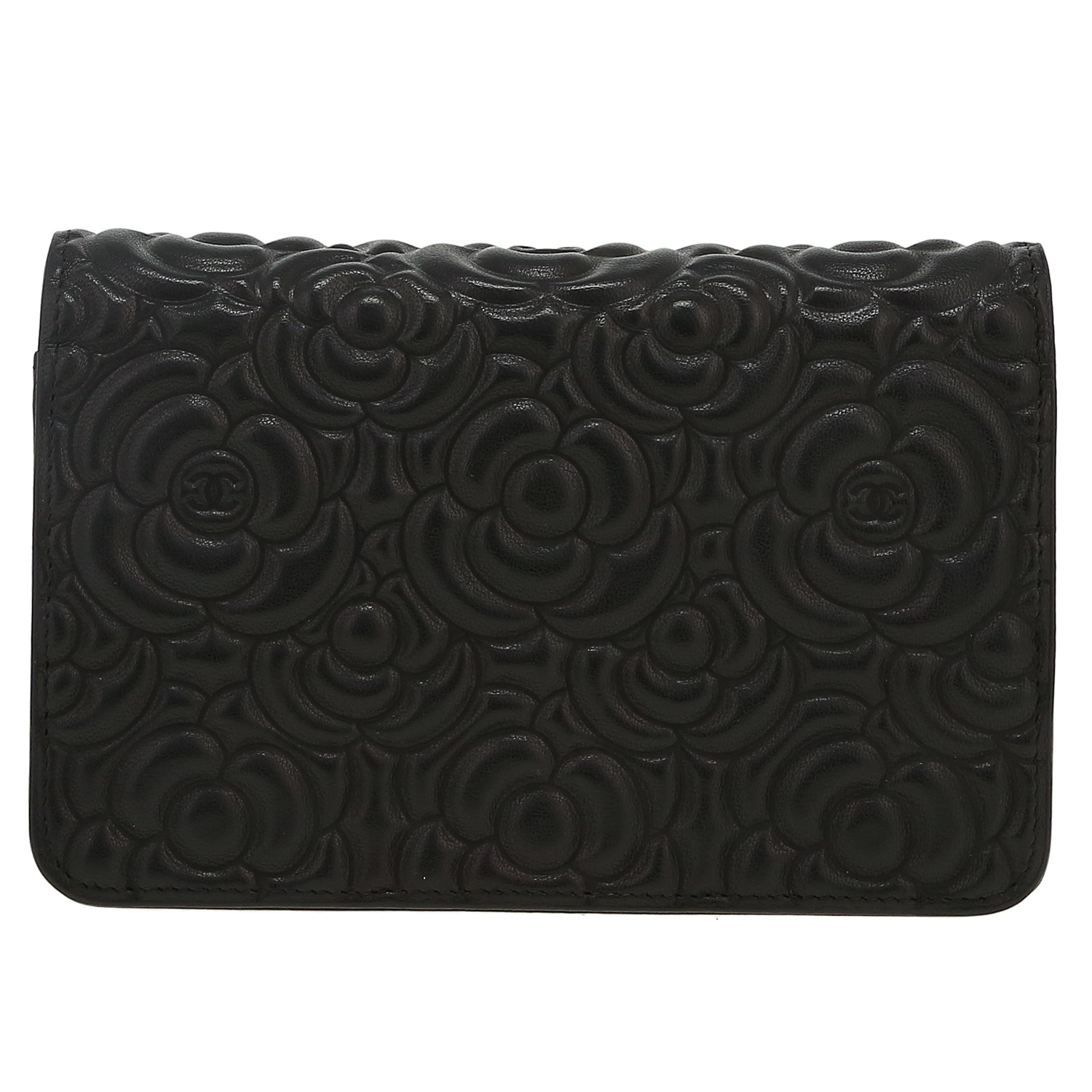 Borsa a tracolla Chanel Wallet on Chain in pelle trapuntata nera - Detail D4