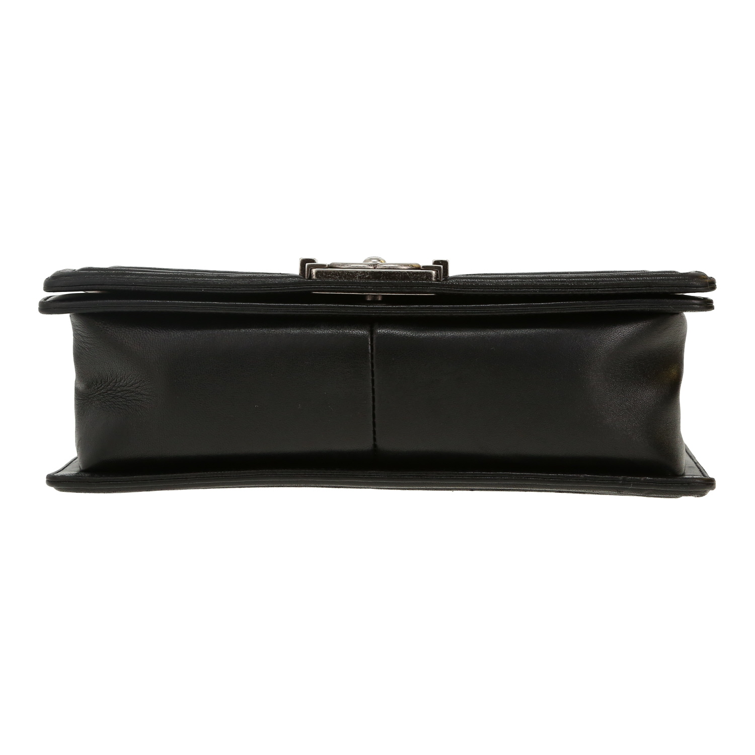 Chanel Boy shoulder bag in black quilted leather - Detail D1