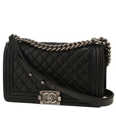 Borsa a tracolla Chanel  Boy in pelle trapuntata nera