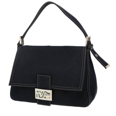 Fendi  Mamma Baguette handbag  in navy blue canvas