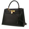 Hermès  Kelly 28 cm handbag  in black box leather - 00pp thumbnail