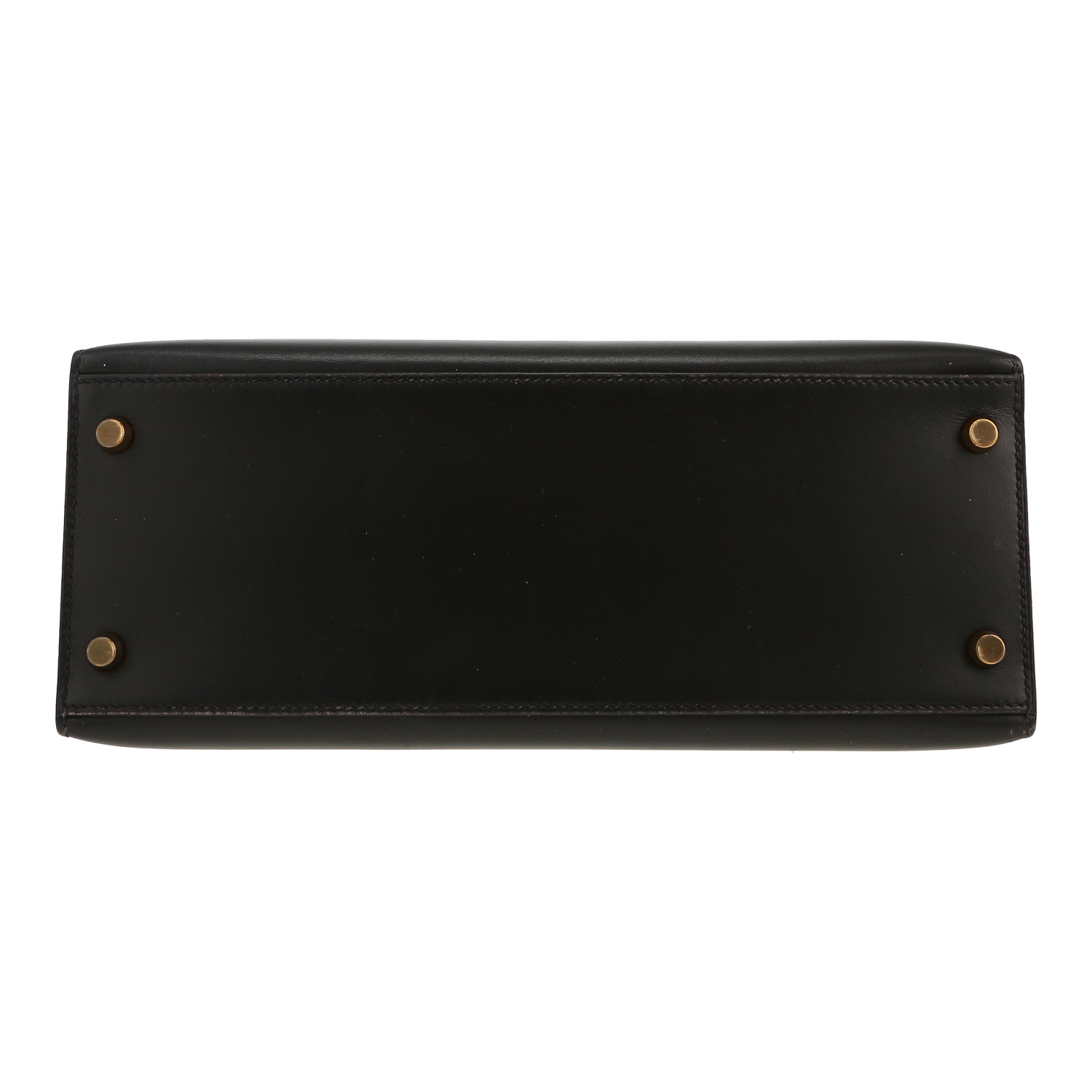 Hermès  Kelly 28 cm handbag  in black box leather - Detail D1