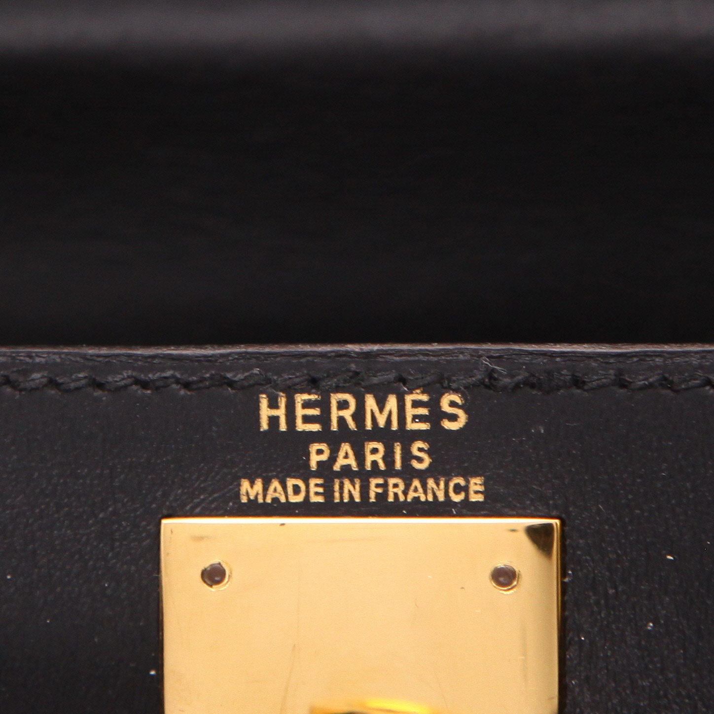 Borsa Hermès  Kelly 28 cm in pelle box nera - Detail D2