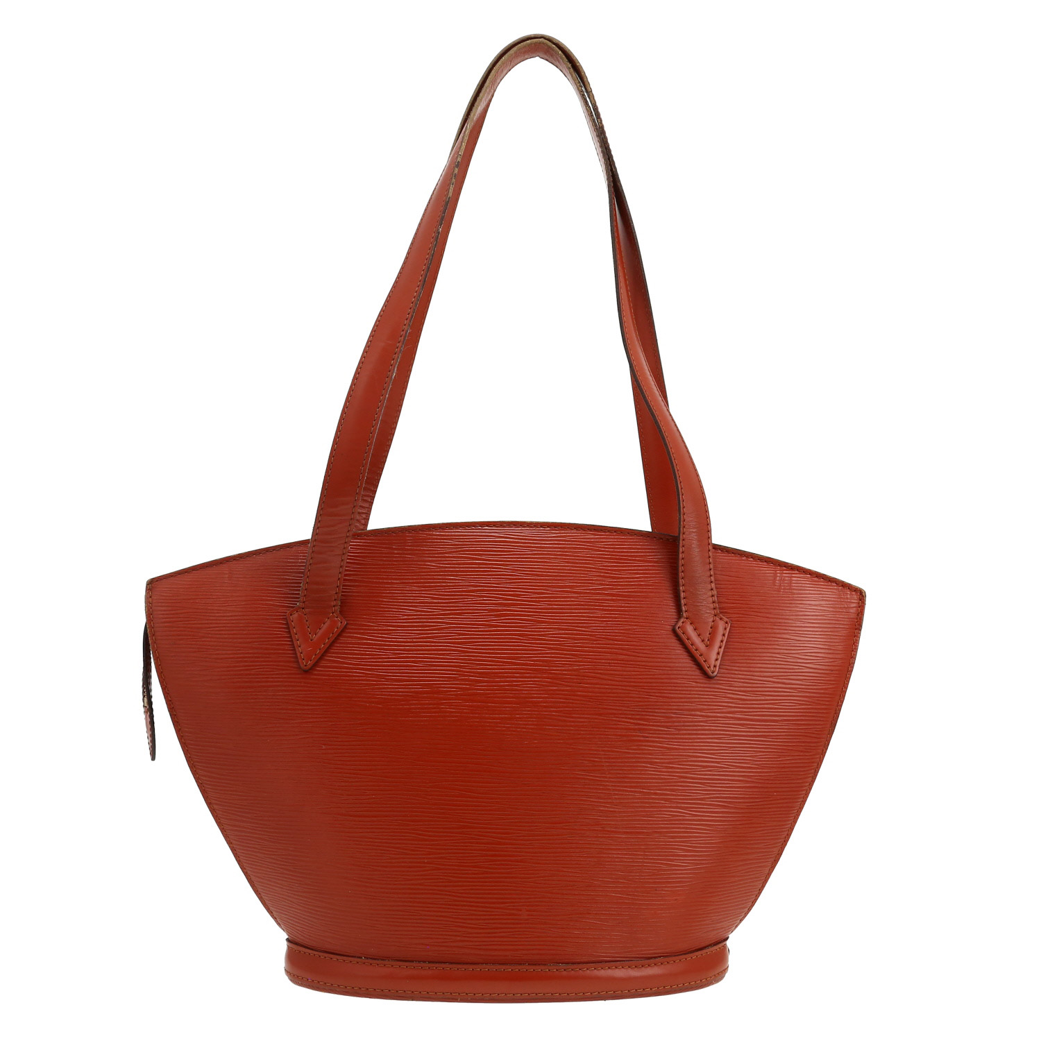 Bolso de mano Louis Vuitton  Saint Jacques en cuero Epi marrón - Detail D4