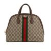 Borsa Gucci  Ophidia in tela siglata beige e pelle marrone - 360 thumbnail