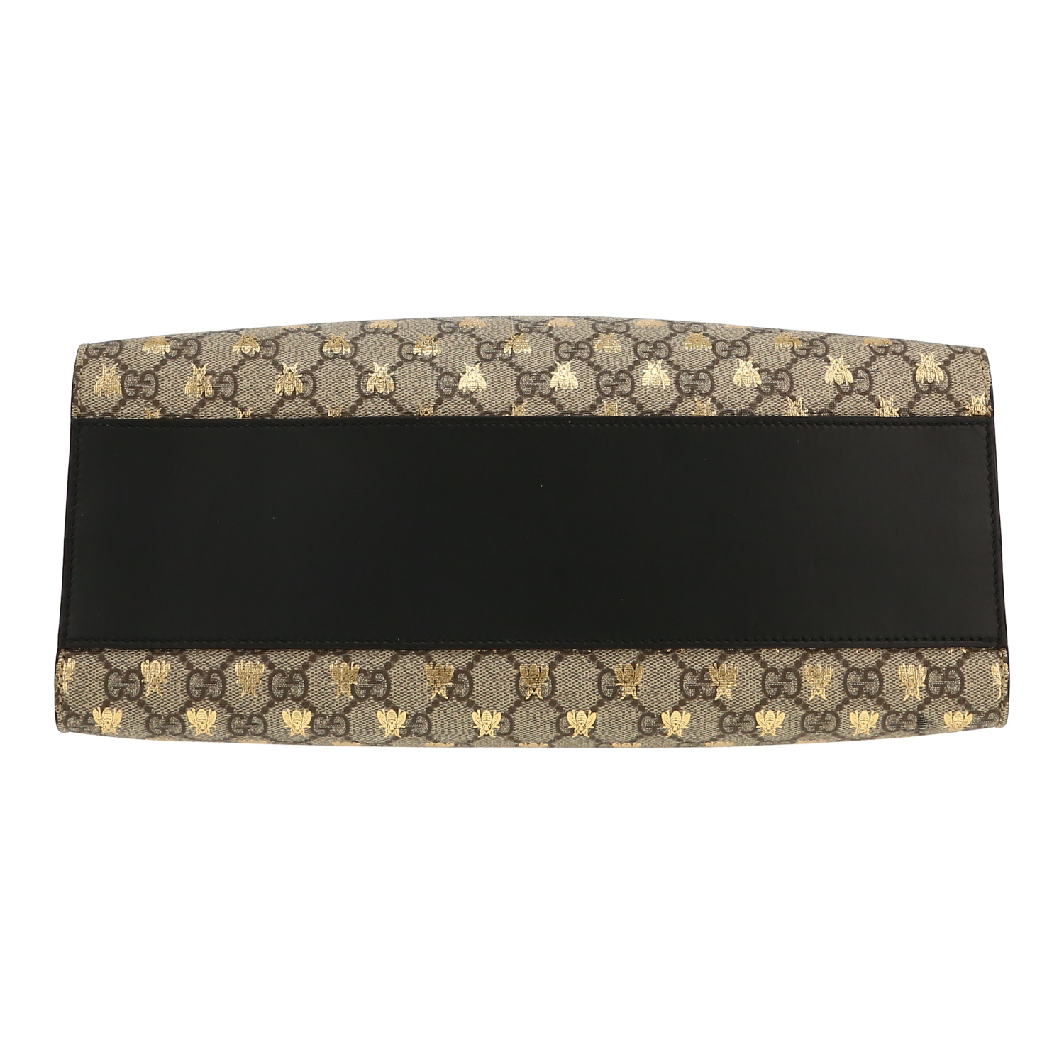 Bolso Cabás Gucci  Padlock en lona Monogram beige y cuero negro - Detail D1