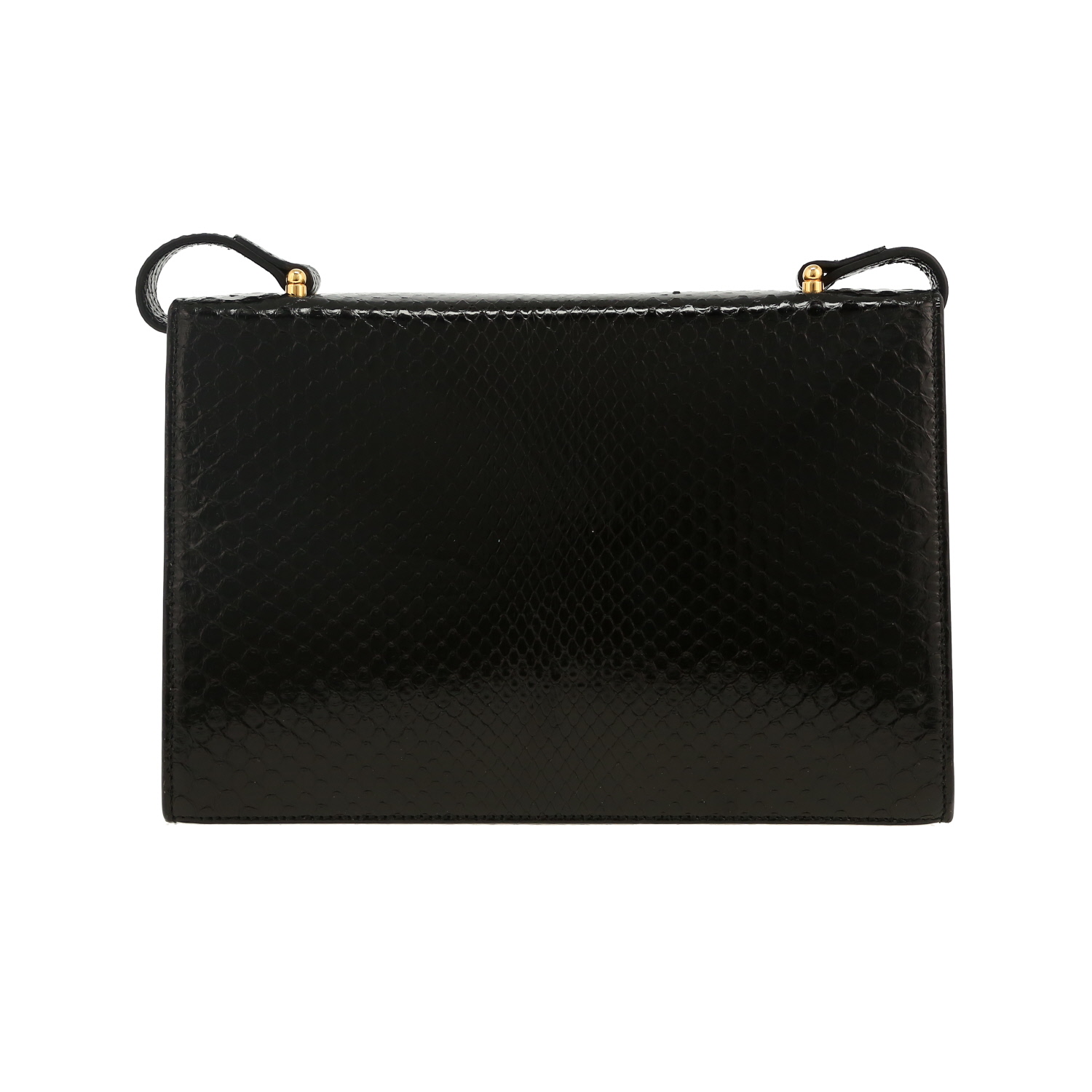 Sac à main Gucci   en python noir - Detail D4