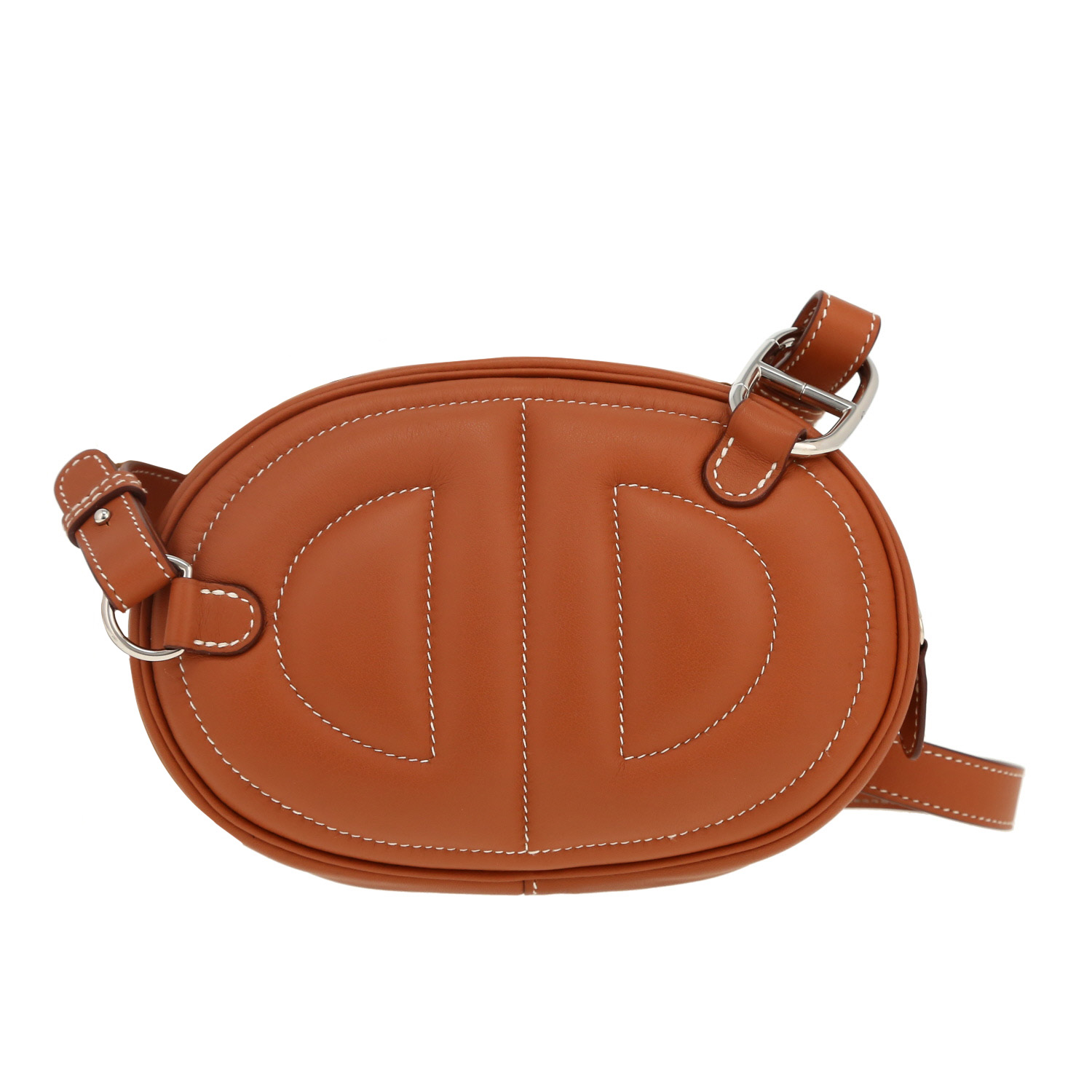 Hermès  In-The-Loop clutch-belt  in gold Swift leather - Detail D2