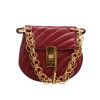 Borsa a tracolla Chloé  Drew in pelle bordeaux - 360 thumbnail